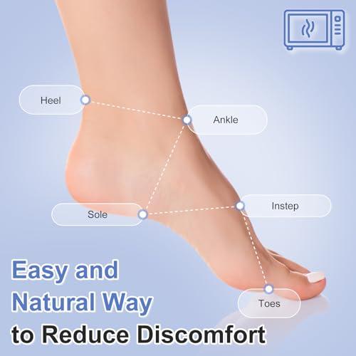 SUZZIPAD SUZZIPAD Microwavable Heated Slippers and Feet Warmer for Cold Feet, Foot Warmer for Bed, Microwave Slippers for Plantar Fasciitis, Achilles Tendinitis, Ankle Pain Relief, L, Unscented