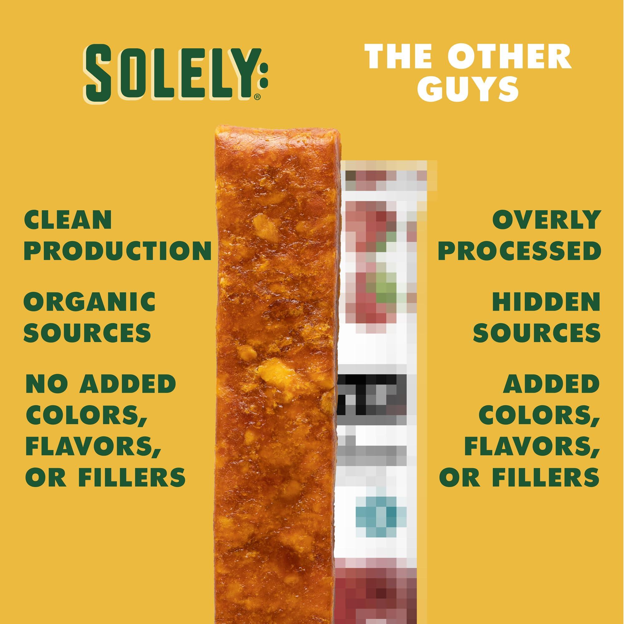 SOLELY SOLELY - Organic Fruit Jerky Variety Pack - 8 Flavors, 8 Individually Wrapped Fruit Strips - Fruit Leather Made from Dried Fruit - Healthy Snacks for Adults & Kids - Non GMO, Vegan - 0.8oz (23g)