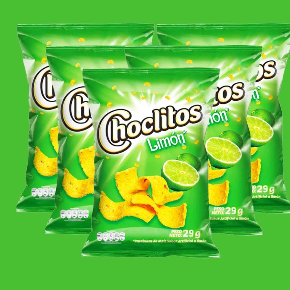 No applicable Choclitos de Limon (24 pack) Corn chips Salty Lemon snack for Snack lovers Colombian snack mecato colombiano Colombian food Colombian Candy
