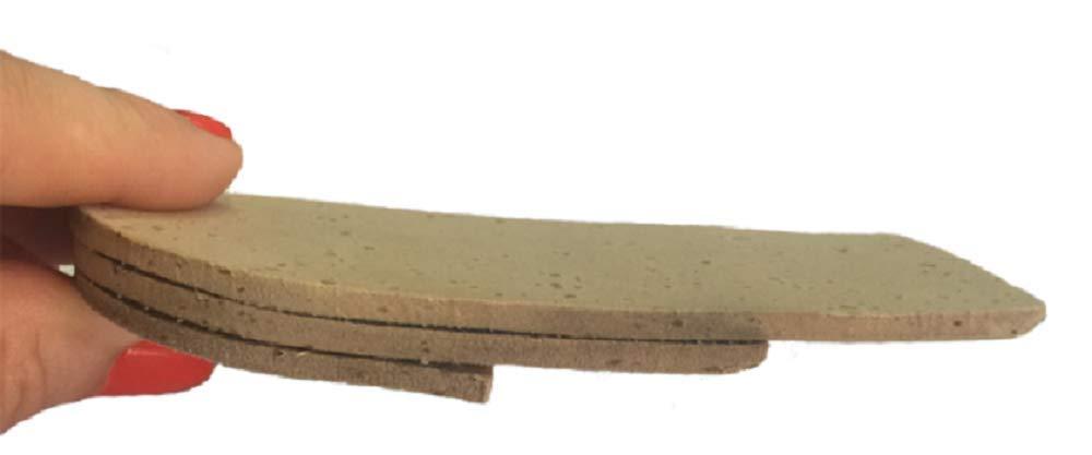 Atlas Biomechanics Cork Adjustable Heel Lift, Large (3" Wide), 1 Pair, 3/8" (9mm) Heel Lift