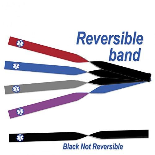 Universal Medical Data "Taking ANTICOAGULANT Blood THINNERS" Sport/Slim Reversible Medical Alert ID Bracelet for Men and Women