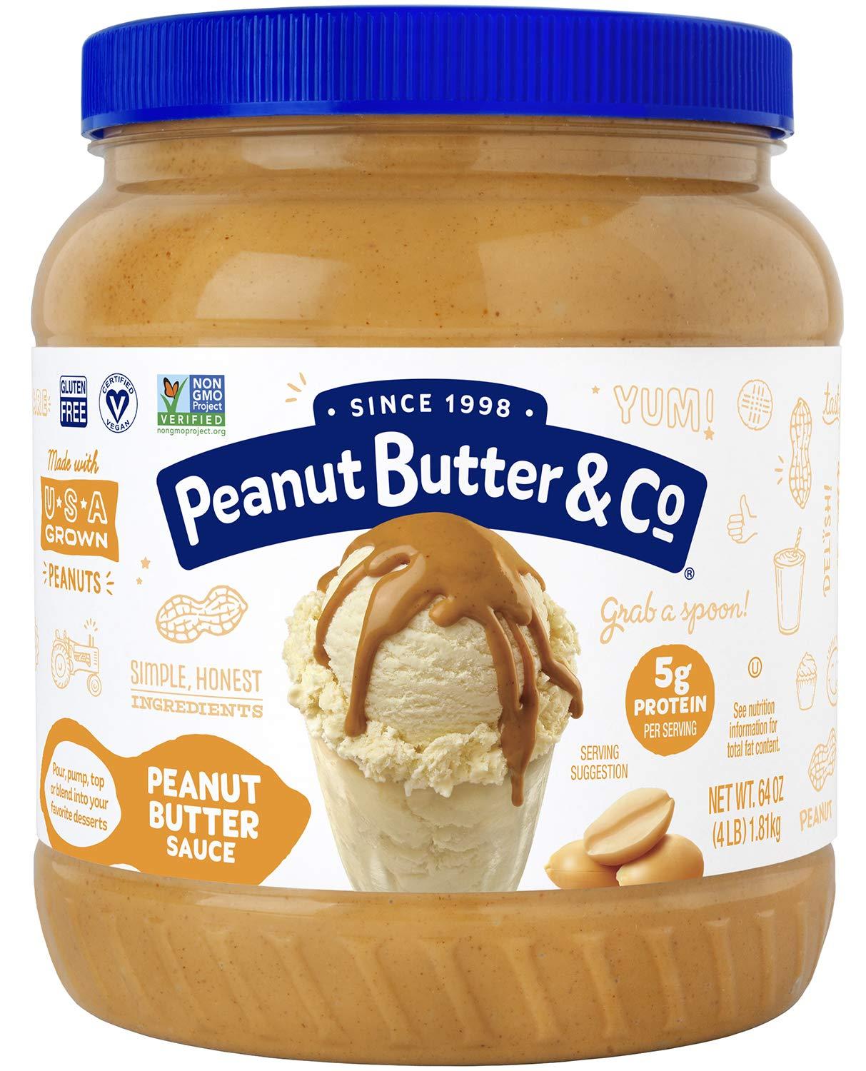 Peanut Butter & Co. Peanut Butter & Co. Peanut Butter Sauce, for Smoothies Shakes & Ice Cream (1 Pack), Peanut Butter, 64 Oz