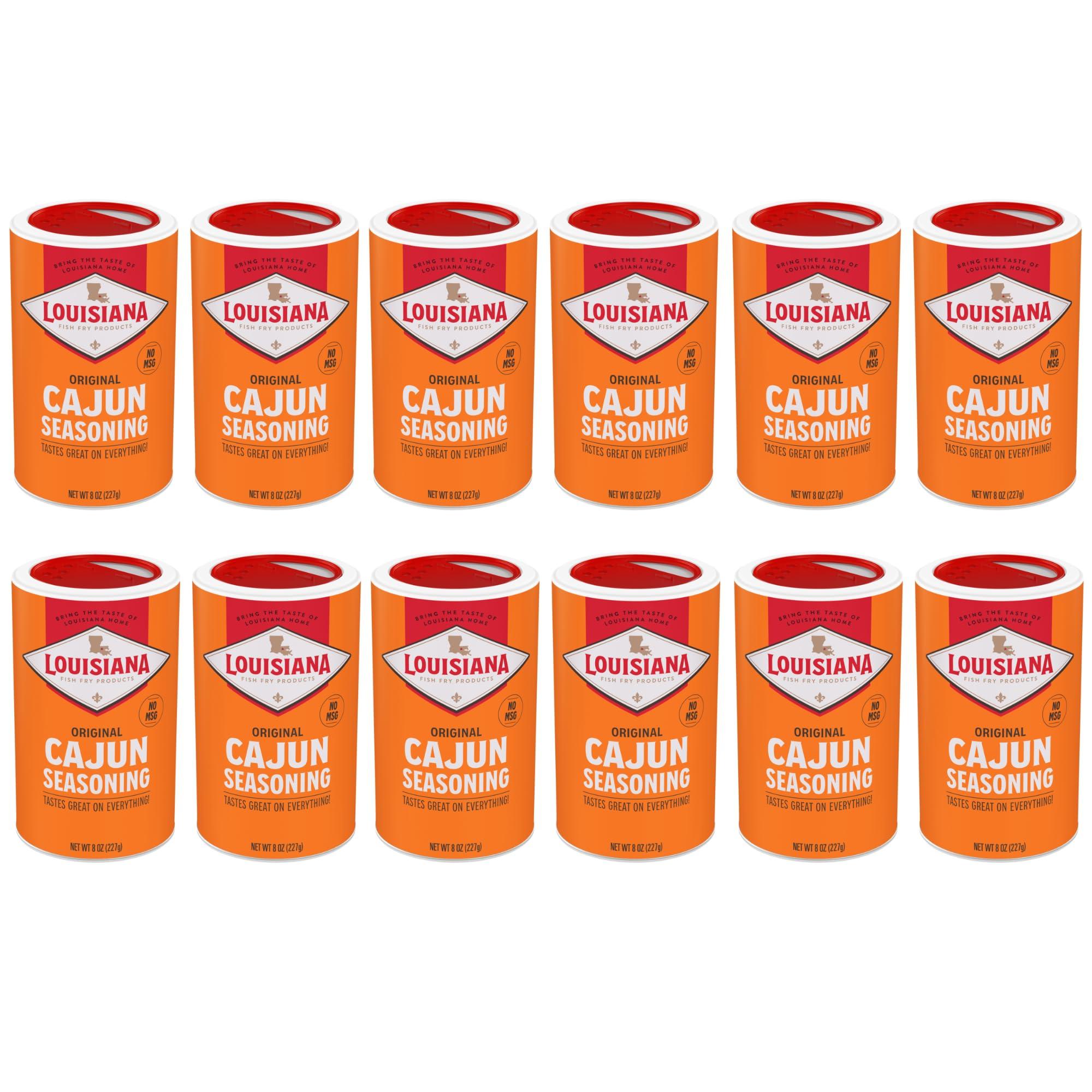 Louisiana Fish Fry Products Louisiana Fish Fry Products Cajun Seasoning, 8-Ounce Shakers (Pack of 12)