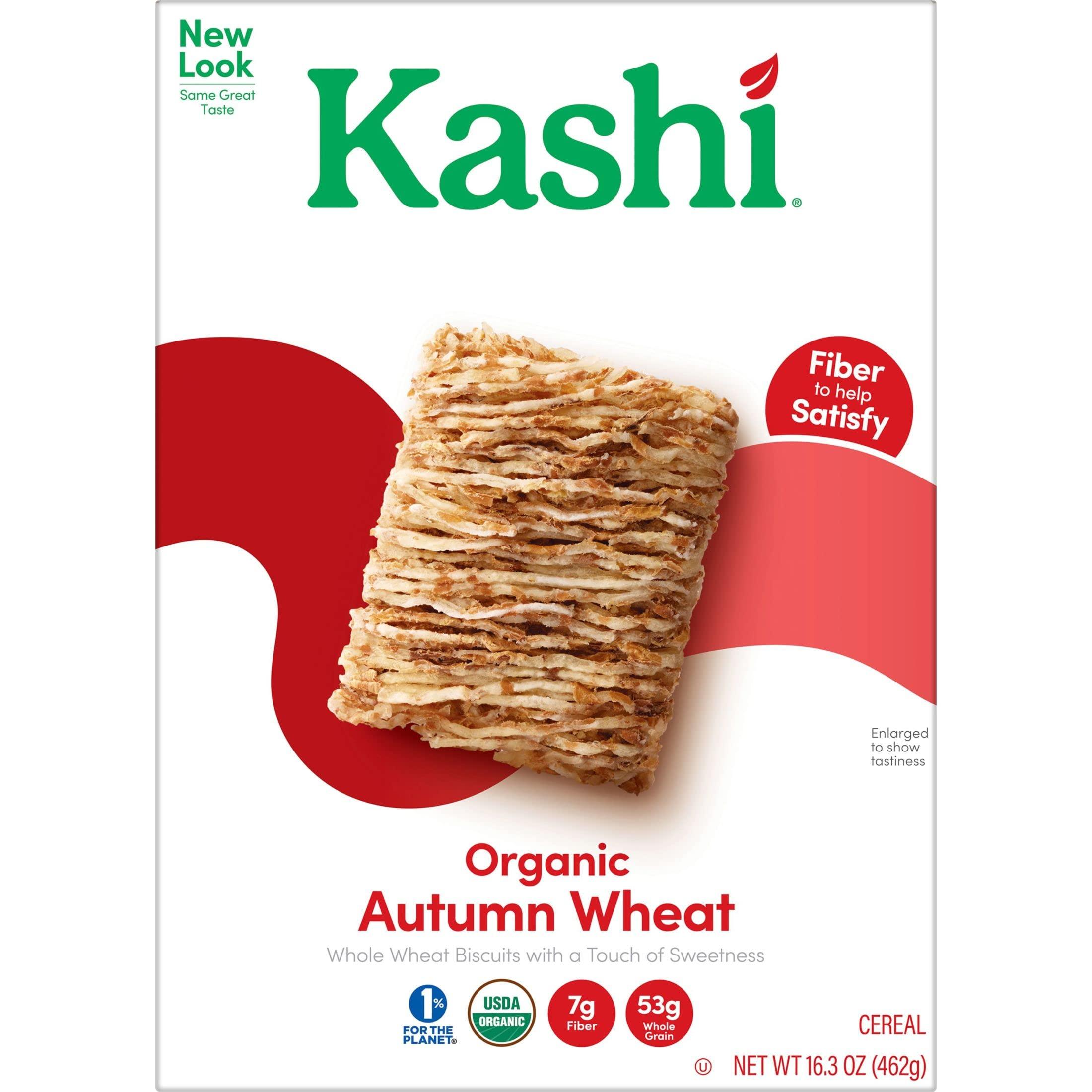 Kashi Kashi Cold Breakfast Cereal, Vegan Protein, Organic Fiber Cereal, Autumn Wheat, 16.3oz Box (1 Box)