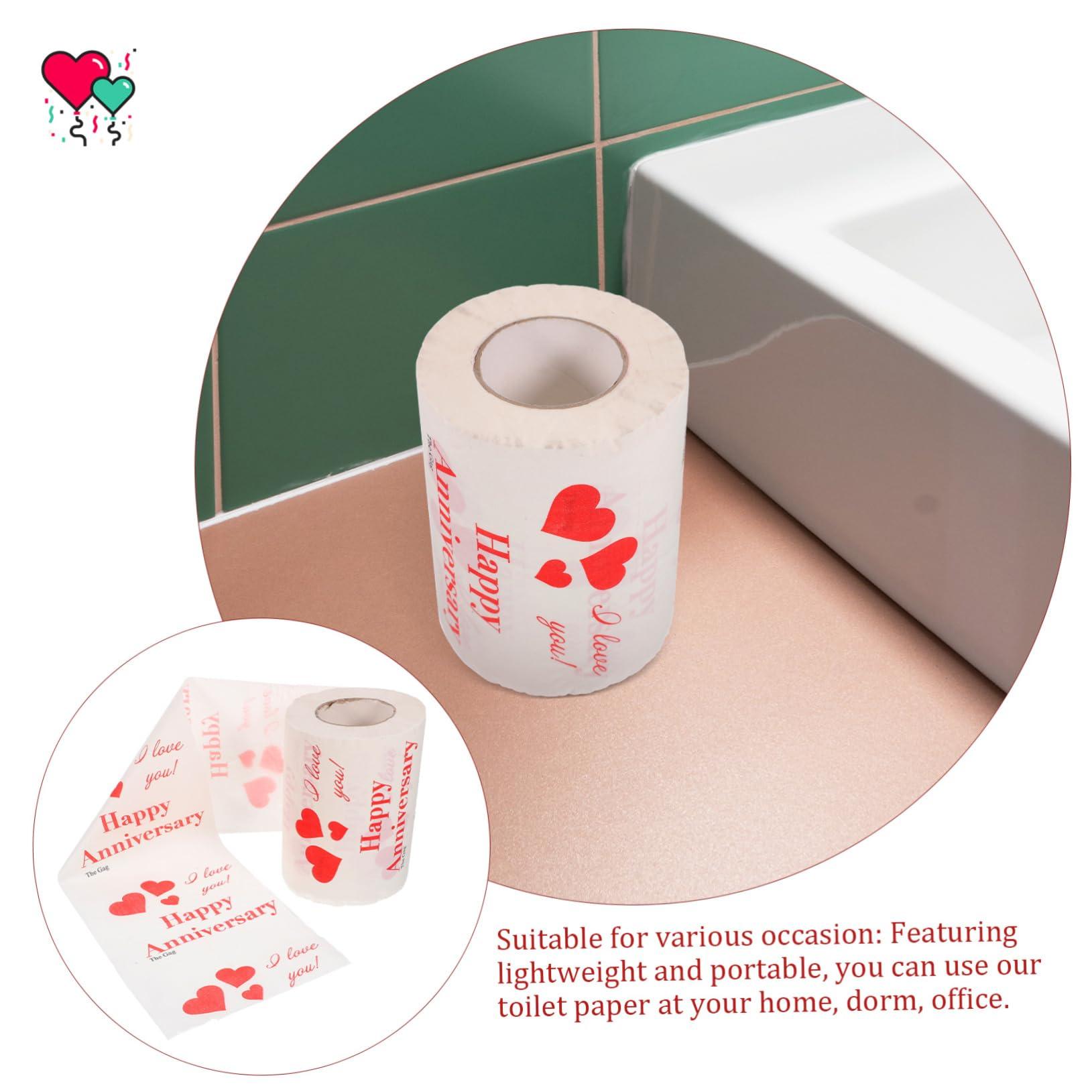 CLISPEED CLISPEED 1 Roll Valentine\'s Day Tissues Bath Towels Paper Towels Valentine\'s Day Decor Bulk Toilet Paper Valentines Day Decor Toilet Tissue Virgin Wood Pulp Paper Roll Paper Soft
