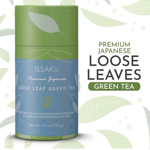 JAPANESE GREEN TEA CO. HARVESTED WITH IN JAPAN Issaku, Gokuzyo Aracha and Teabag Tea Set from Japanese Green Tea Co – Premium Japanese Green Tea Assortment – Non-GMO, Delicate Flavor - Ideal for Tea Lovers
