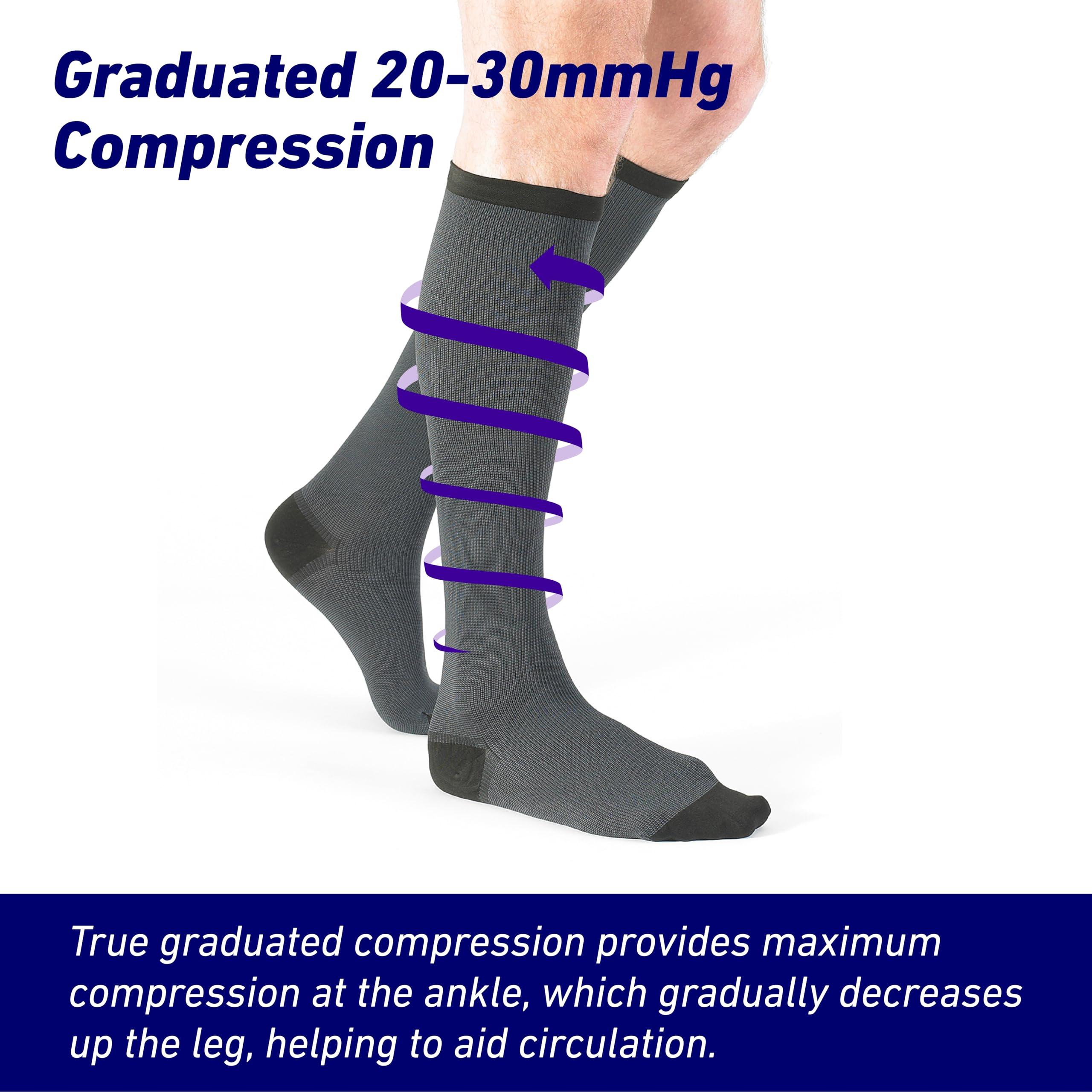 Neo-G Neo G Therapeutic Compression Socks Men 20-30 mmhg knee high - for spider or varicose veins, swollen legs, feet, ankles, treating mild edema. Mens compression socks for swelling - Black - XXL