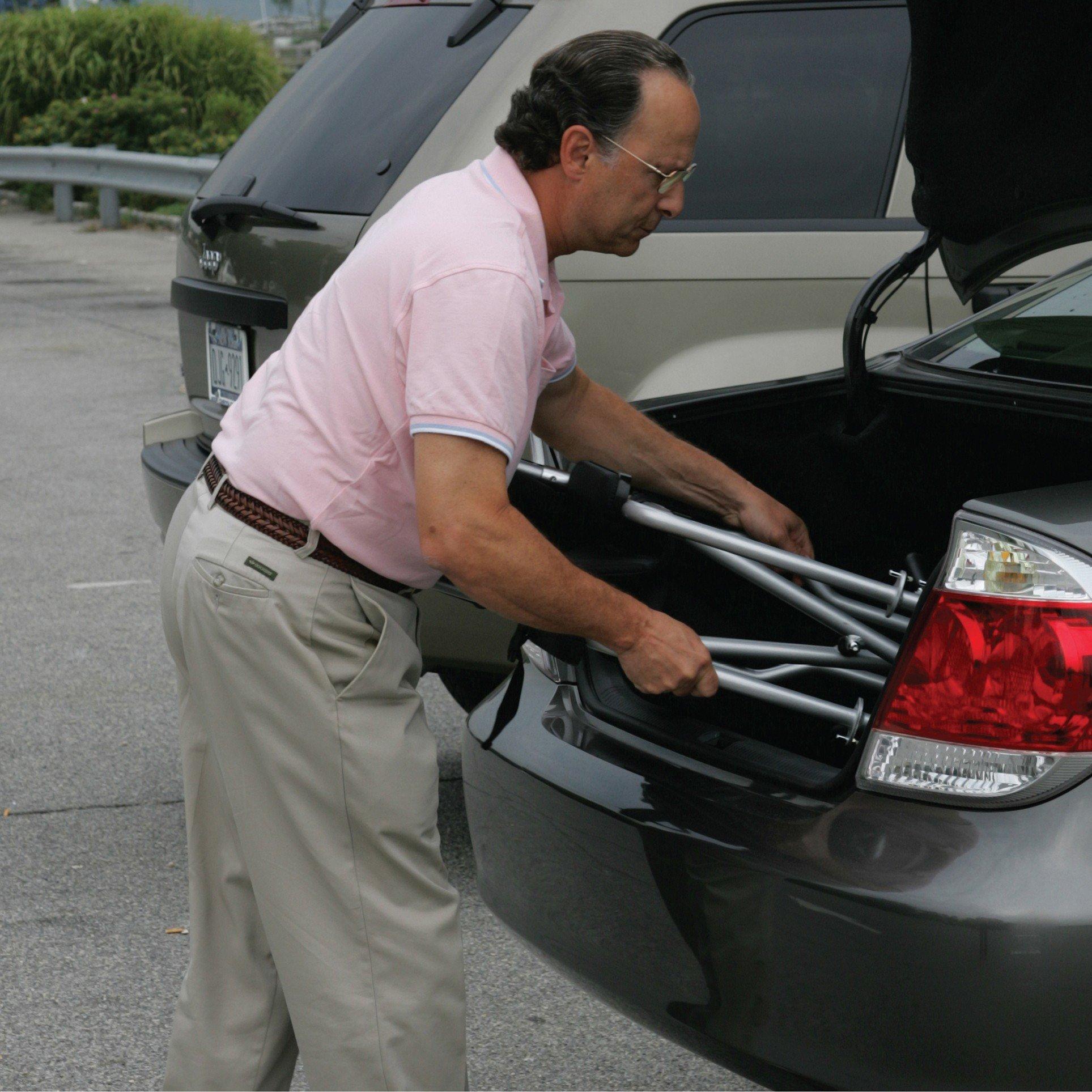 Drive Medical Drive Medical Flyweight Lightweight Transport Wheelchair with Removable Wheels, Red