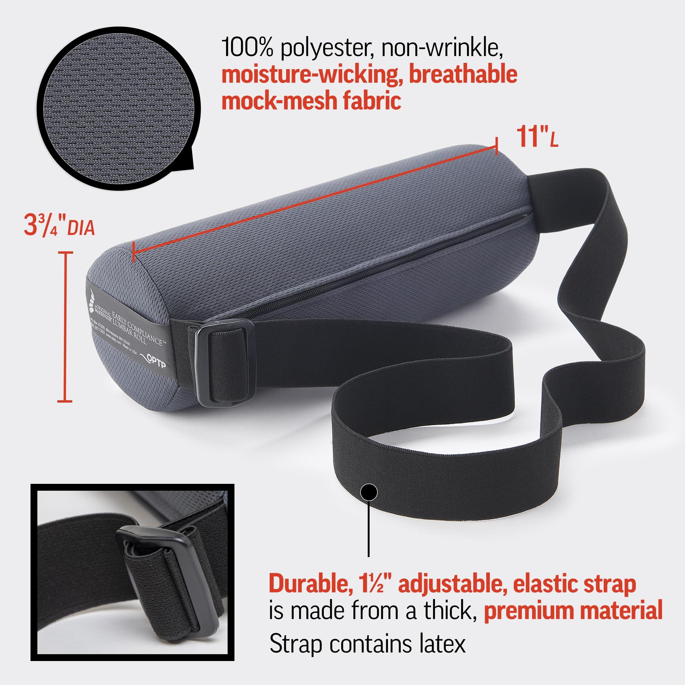 OPTP OPTP The Original McKenzie Early Compliance Lumbar Roll Low Back Support and Lumbar Support for Office Chair Lumbar Support for Car Seats, Desk Chair Back Support