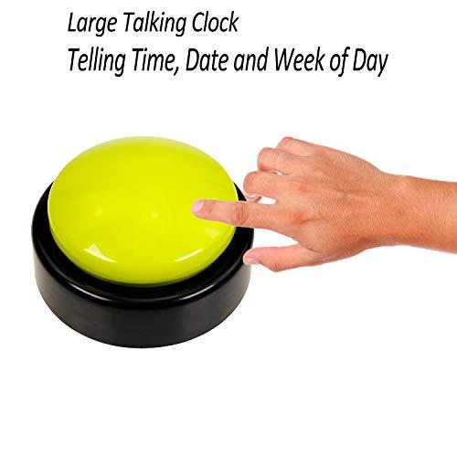 Large Talking Clock for Visually impaired Telling Time, Date and Week