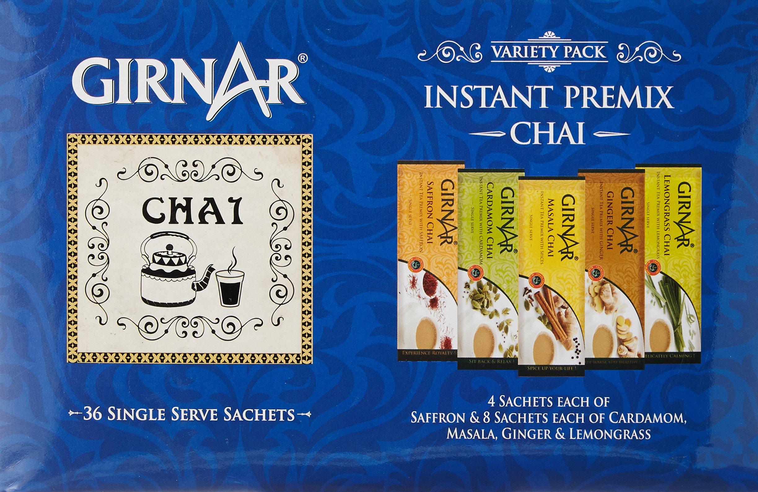 GIRNAR Girnar Instant Tea Premix Variety Pack, 36 Sachets
