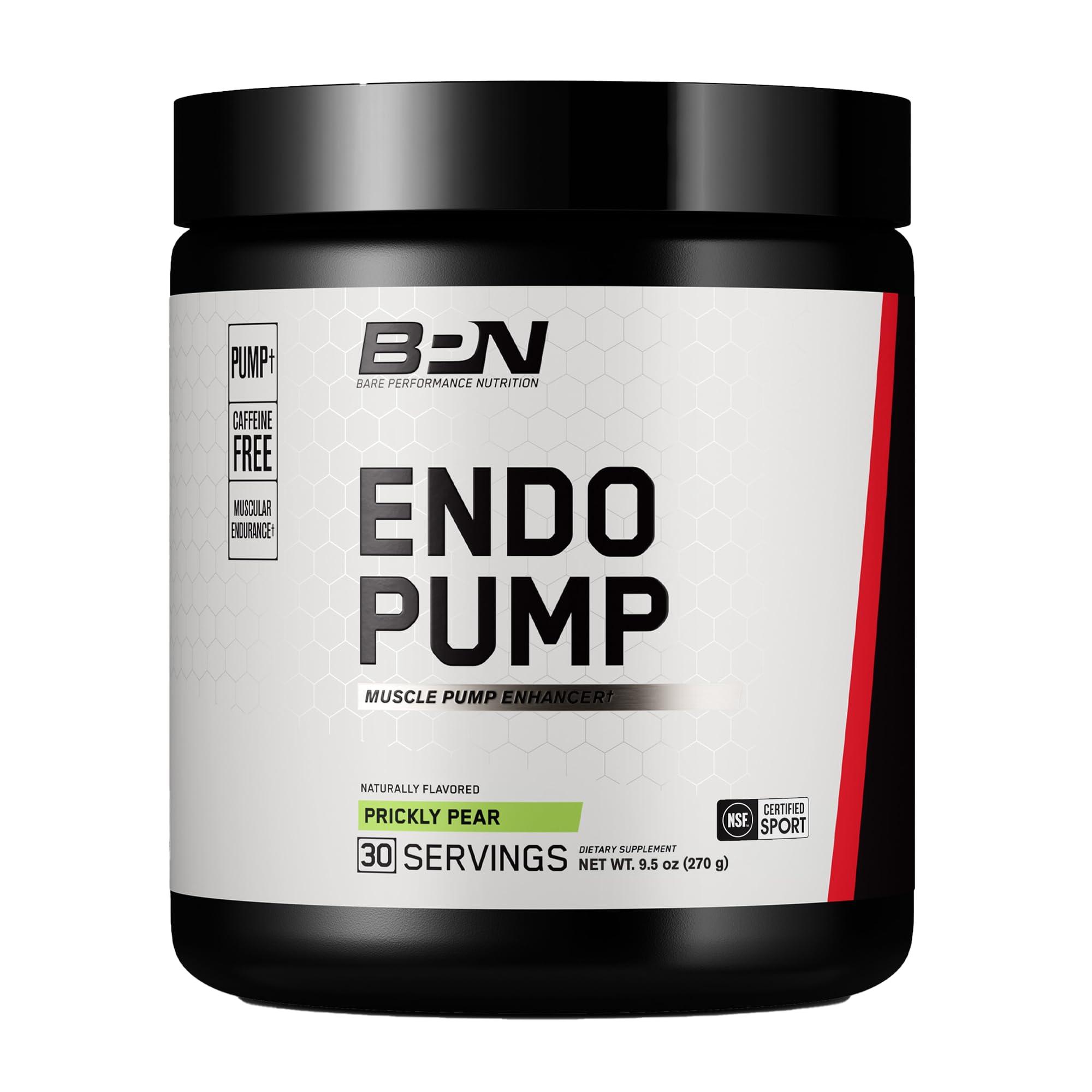BARE PERFORMANCE NUTRITION BARE PERFORMANCE NUTRITION BPN Endo Pump Pre-Workout Muscle Pump Enhancer, Increased Blood Flow/Oxygen Transport to Muscles, Prickly Pear