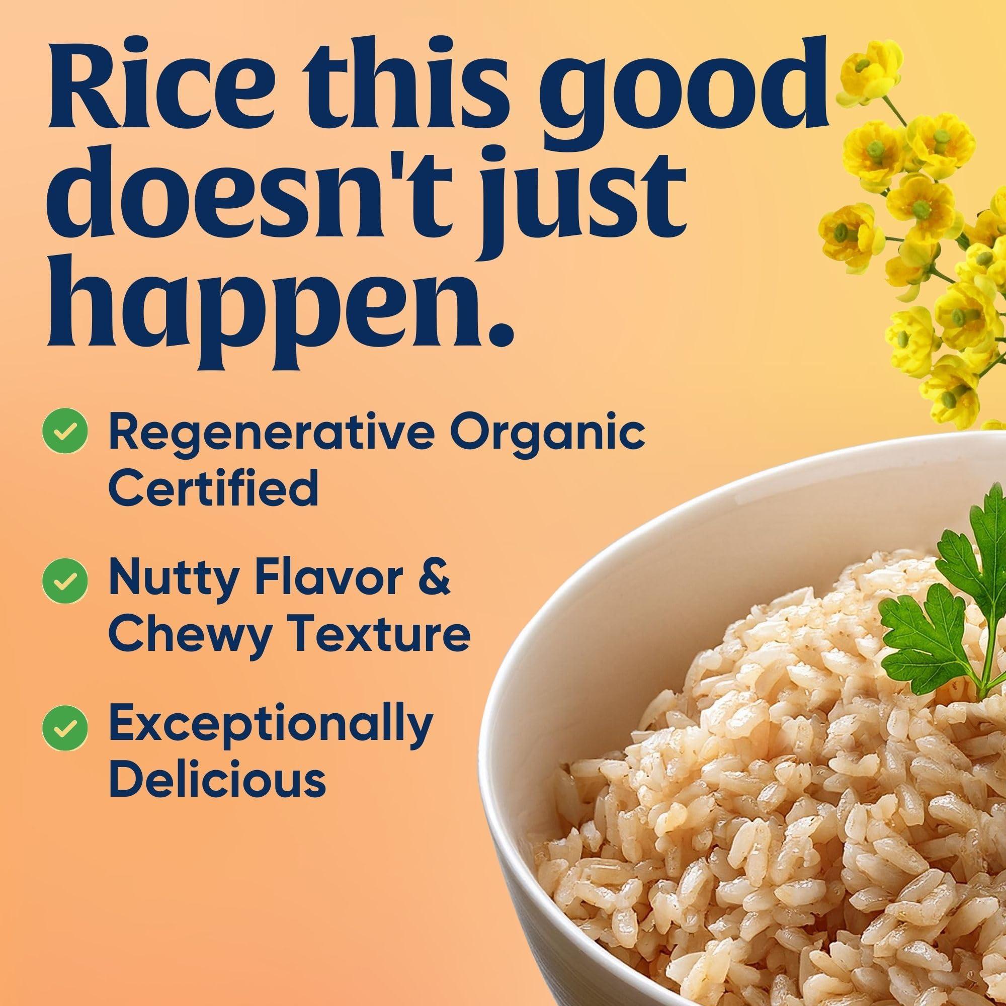 Lundberg Lundberg Short Grain Brown Rice, Regenerative Organic Certified Slightly Nutty, Sticky Rice Responsibly Grown in California, 32 Oz