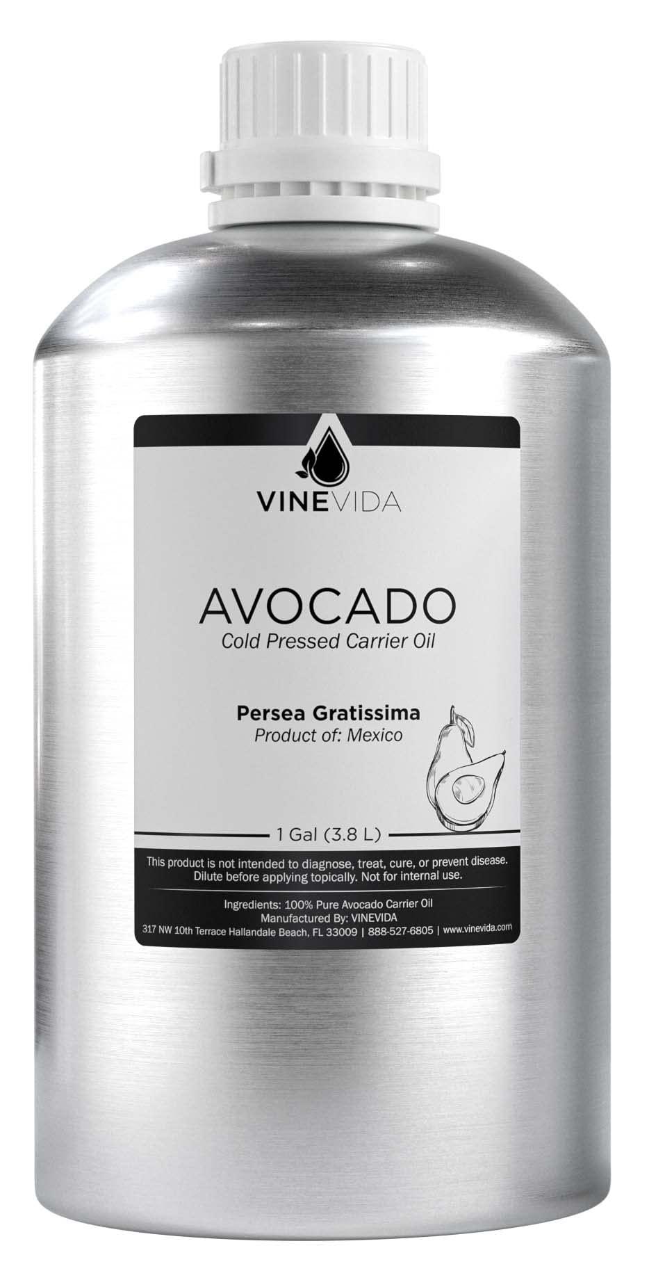 VINEVIDA VINEVIDA Avocado Carrier Oil - Gallon Avocado Oil Undiluted - Bulk Gallon Carrier Oil for Soap Making Safe for Skin - DIY Candle Scents for Candlemaking Scents - 8 lbs Avocado Oil
