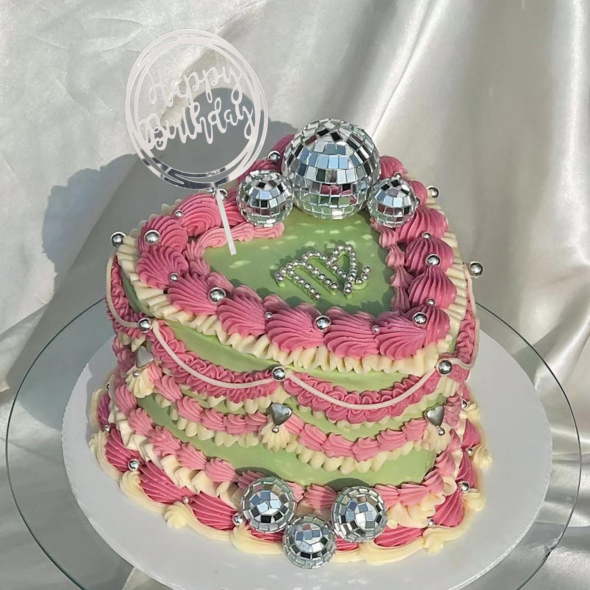 itianxi 26 PCS Disco Ball Cake Toppers Mini Disco Cowgirl Cupcake Toppers 1970s Disco Cakes Toppers Disco Party Decor Bachelorette Cake Topper for Disco Ball Party Decorations Birthday Cake Decorations