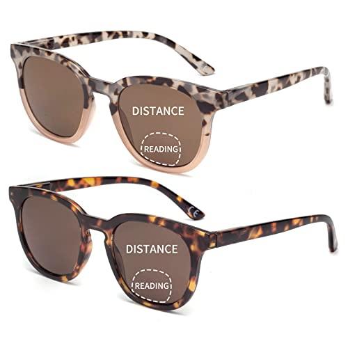 LianSan LianSan Womens Bifocal Reading Sunglasses Retro UV Protection Sun Readers With Spring Hinge Ladies Outdoors Readers,12031 S-TTPK 1.75