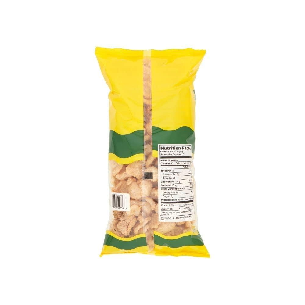 Mac's Mac's Original Pork Skins, Low Carb, Keto Friendly Snack 8.5 OZ (Pack of 3)