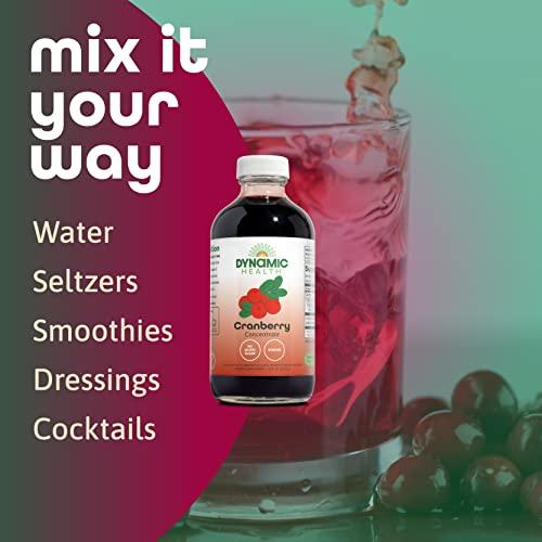 Dynamic Health Dynamic Health Pure Cranberry Juice Concentrate, Unsweetened, Natural Antioxidant Support, No Added Sugar, 8 Fl oz