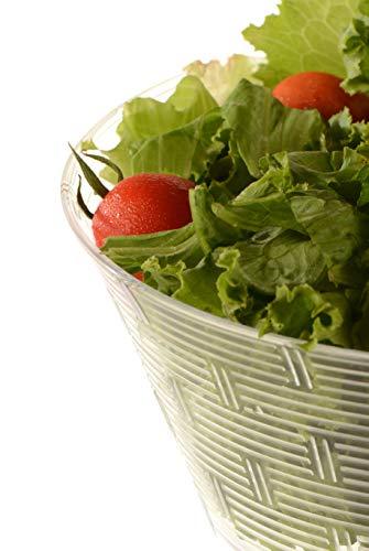 EcoQuality [50 PACK] Reusable Clear Plastic Bowls - Disposable Hard Plastic Bowls Medium Dessert Bowls - Great for Weddings, Serving, Catering, Ice Cream, Event or Home Party Supplies Basket Weave Design