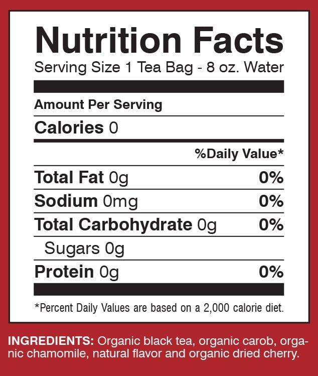 Davidson's Davidson\'s Organics, Cherry Vanilla, 25-count Tea Bags, Pack of 6