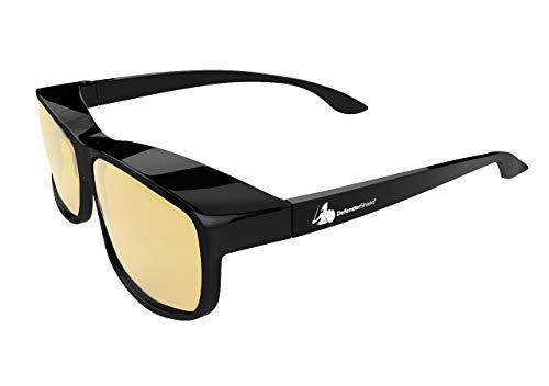 DefenderShield DefenderShield Premium Fit-Over Blue Light Blocking Glasses - Daytime - Yellow Tint to Block Harmful Blue Light from Gaming PC, Laptop and Smartphone Glare - Digital Eye Strain Protection