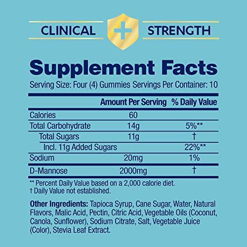 AZO AZO Urinary Tract Health Gummies Bundle - D-Mannose 2000mg Citrus 40 Count and Cranberry 72 Count