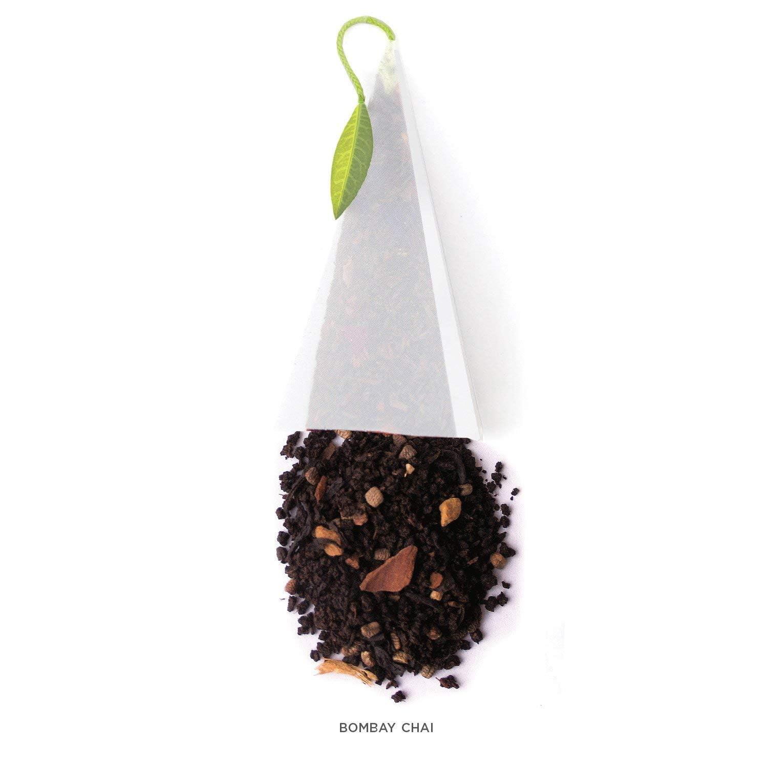 Tea Forte Tea Forte Bombay Chai Tea Event Box, Bulk Pack of 40 Pyramid Infuser Tea Sachets for All Occasions
