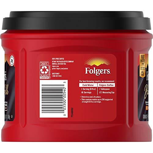 Folgers Folgers Black Silk Dark Roast Ground Coffee, 24.2 Ounces (Pack of 6)