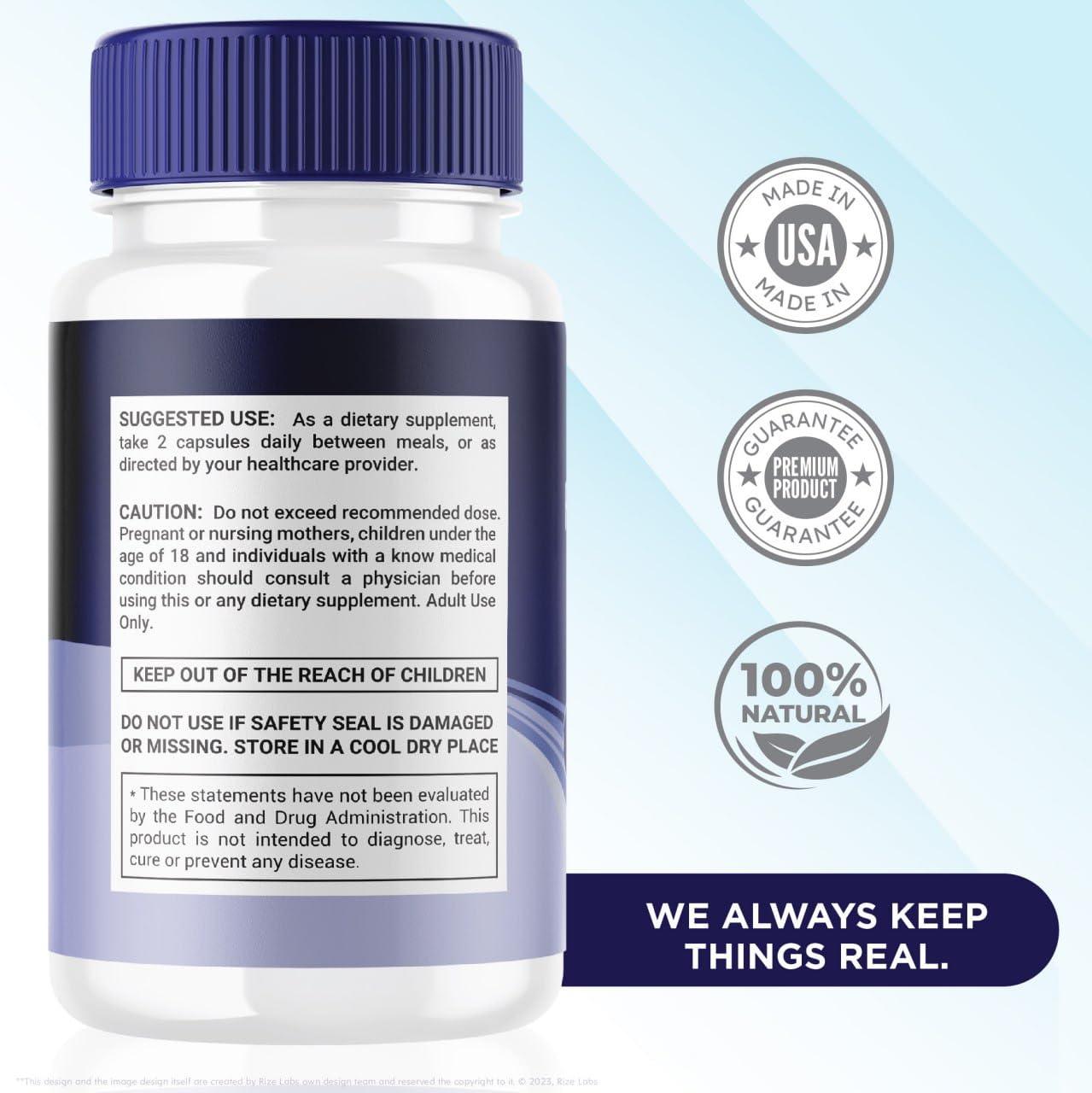 rize labs rize labs (5 Pack) FlowForce Max Pills, FlowForce Max All-Natural Dietary Supplement to Improve Strength, FlowForce Max Extra Strength Capsules to Promote Energy, Flow Force Reviews (300 Capsules)