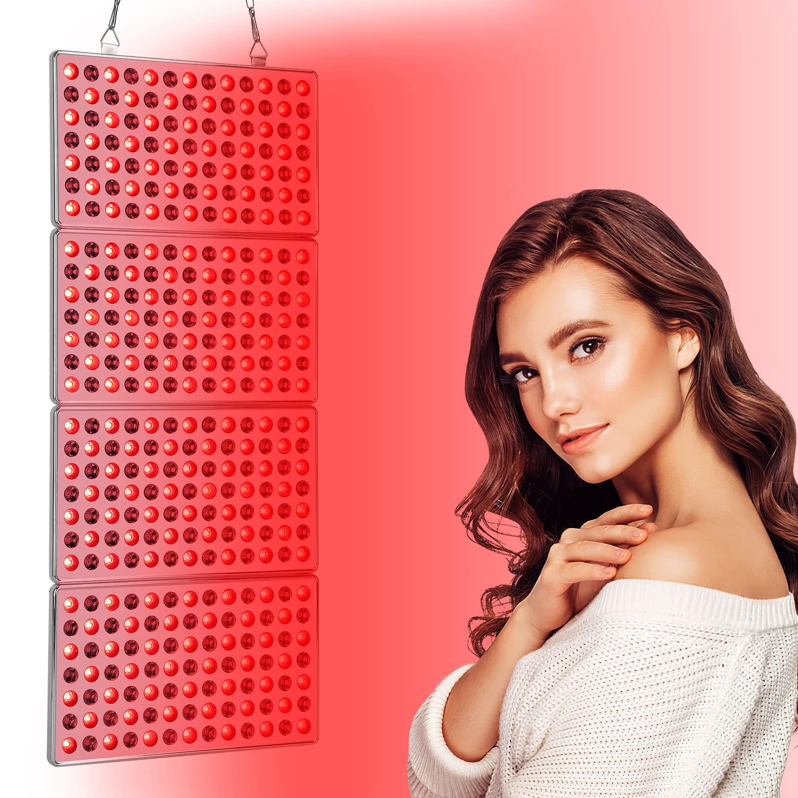 Profey LED-Red-Light-Therapy-Device - 48W LED Panel Deep 660nm and Near-Infrared 850nm LED Light Combo for Skin Beauty, Pain Relief of Muscles and Joints