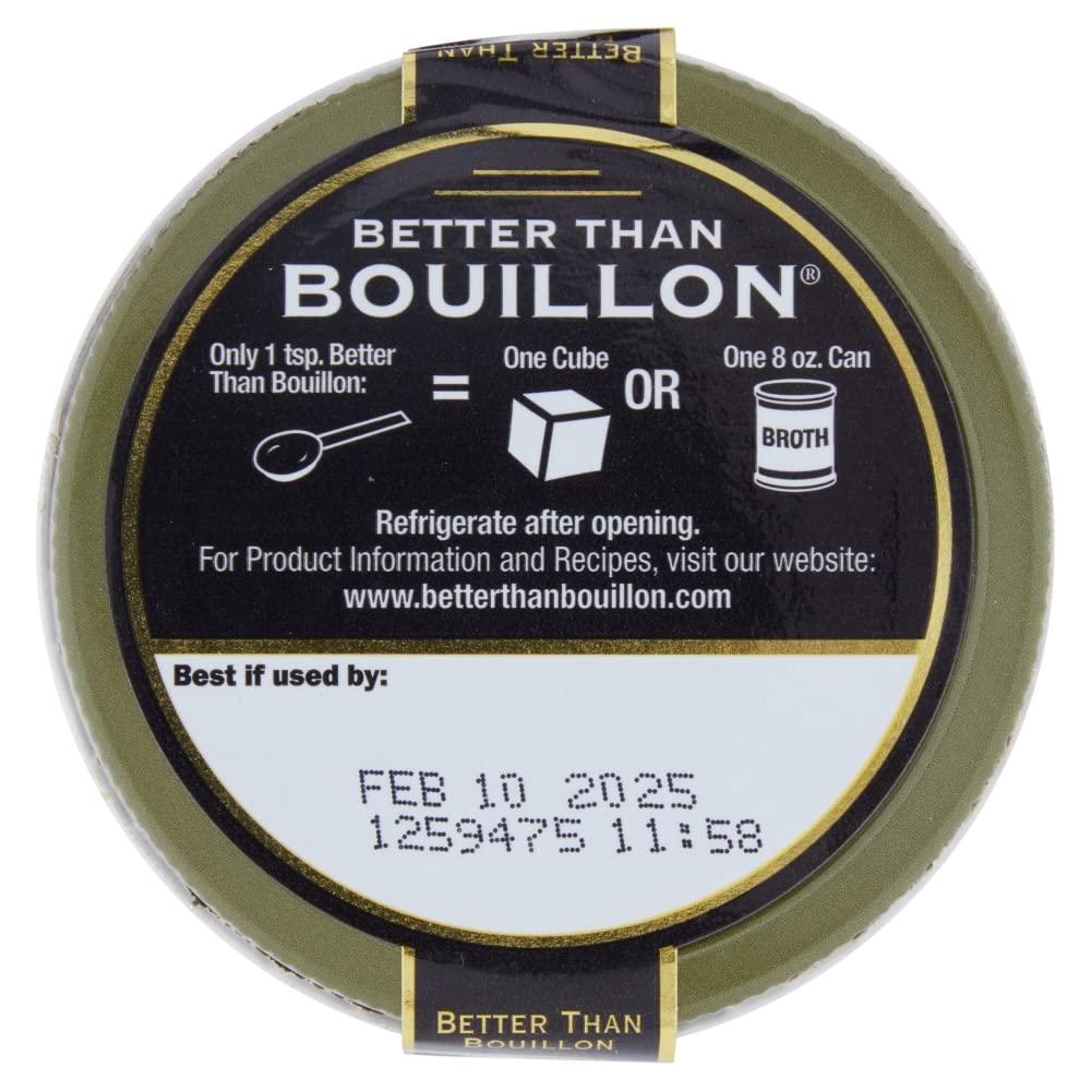 Better Than Bouillon Better Than Bouillon Vegetarian No Chicken Base, Made with Seasoned Vegetables, Certified Vegan, Makes 9.5 Quarts of Broth, 38 Servings, 8 OZ Jar (Pack of 1)