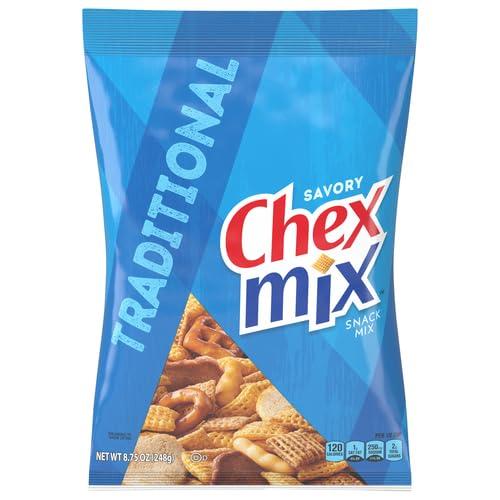 Chex Chex Mix Snack Mix, Traditional, Savory Snack Bag, 8.75 oz