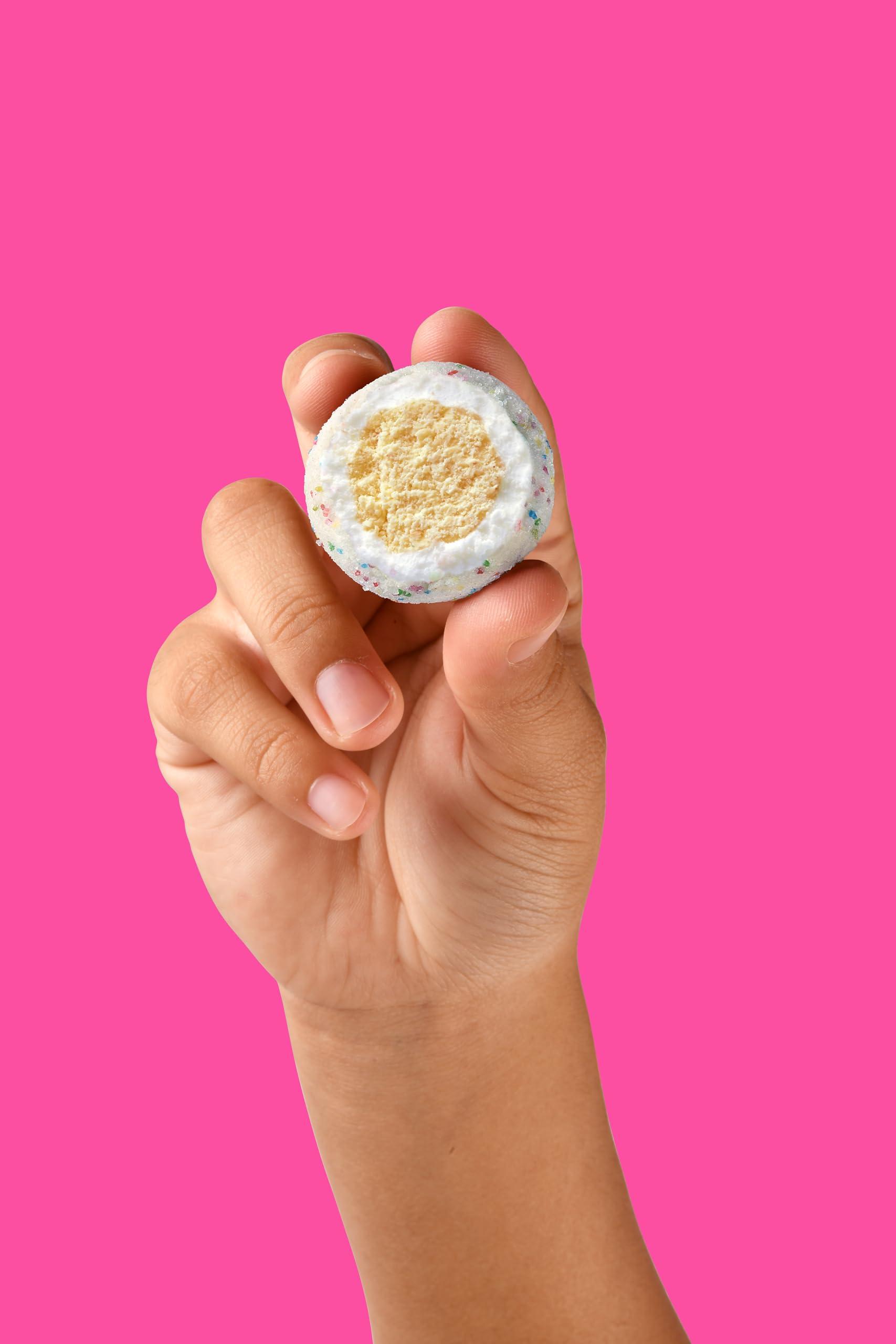 Stuffed Puffs Stuffed Puffs BITES - Birthday Cake Coated Marshmallows 8 Pack, Rainbow Sugar Coated Marshmallows Filled with Cake flavored creme and crumbles, Perfect for Snacking, 8 Bags (2.79 oz each)