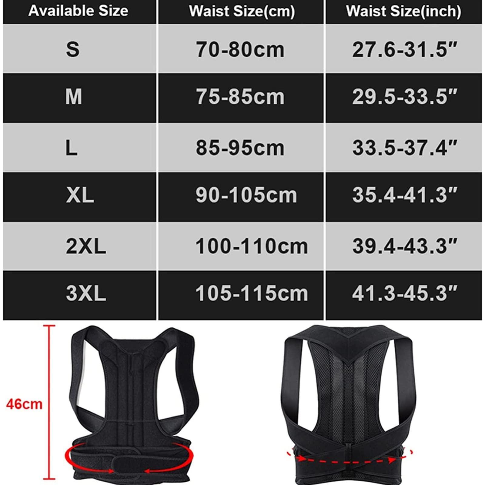 Generic Back and Shoulders Posture Corrector - for Women and Men - Help to Straighten and Keep Back Straight - Adjustable and Washable Back Brace