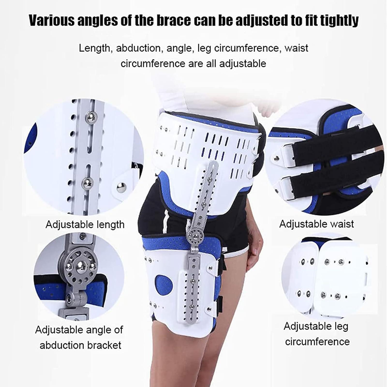 UZIAH UZIAH Adjustable Hinged Hip Joint, Hip Stabiliser Support Brace, Hip Joint Fixation Brace Groin Fracture Support Stabilizer, Adjustable Hinged Hip Abduction Orthosis,Right