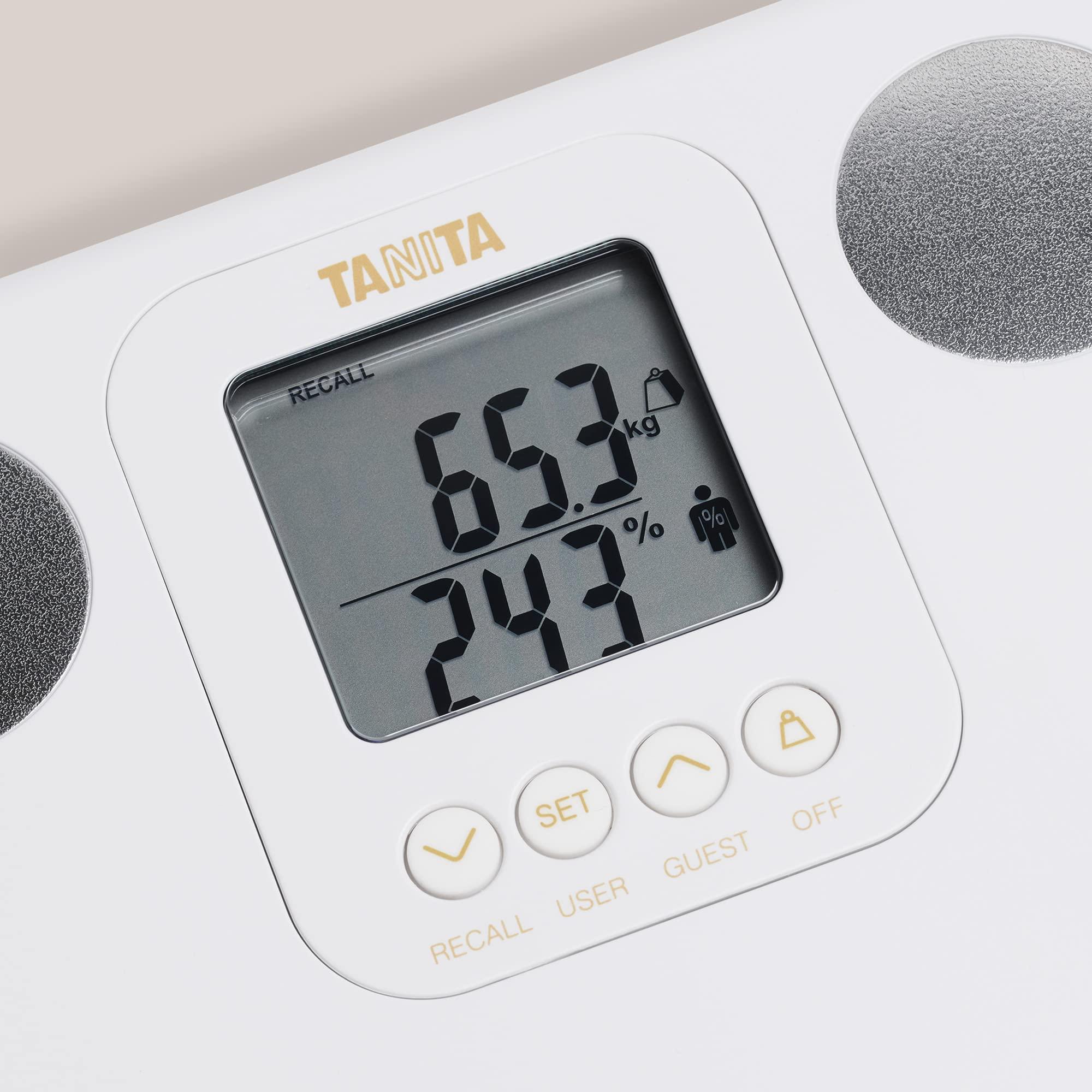 TANITA TANITA BC-730 Lightweight Compact Body Composition Monitor Internal Scanning Easy Read Display 9 Measurements White