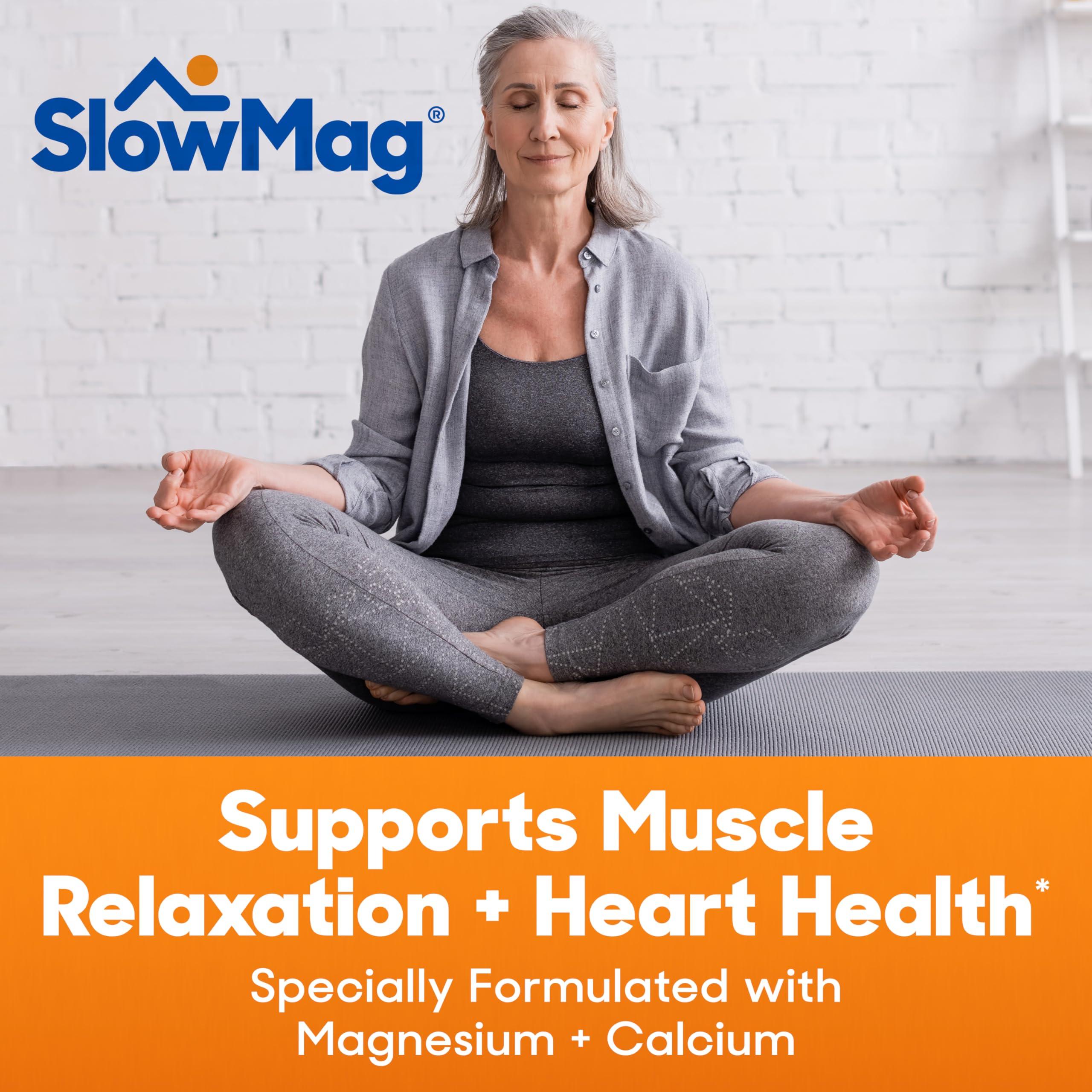 Slow-Mag Slow-Mag SlowMag Muscle + Heart Magnesium Chloride with Calcium 120 Count Mg Muscle Health + Recovery Gummies 60 Count