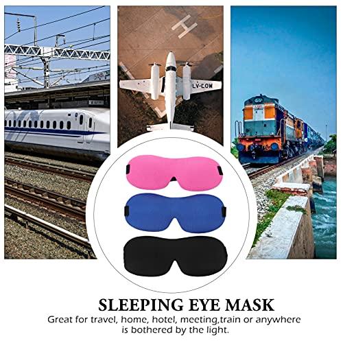 Healifty Healifty 6 Pcs 3D Sleep Mask Blindfolds for Kids Satin Eye Mask for Sleeping Blue Eyeshadow Sleeping Eyeshades Eye Blindfold Travel Eye Baby Blindfolds Eye Masks Shading Eye Patches Child
