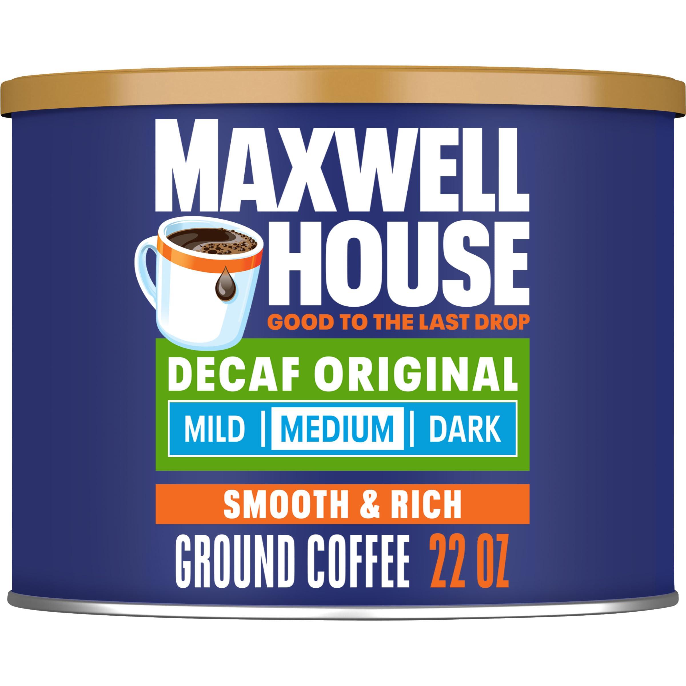 MAXWELL HOUSE Maxwell House Decaf Original Medium Roast Ground Coffee (22 oz Canister)