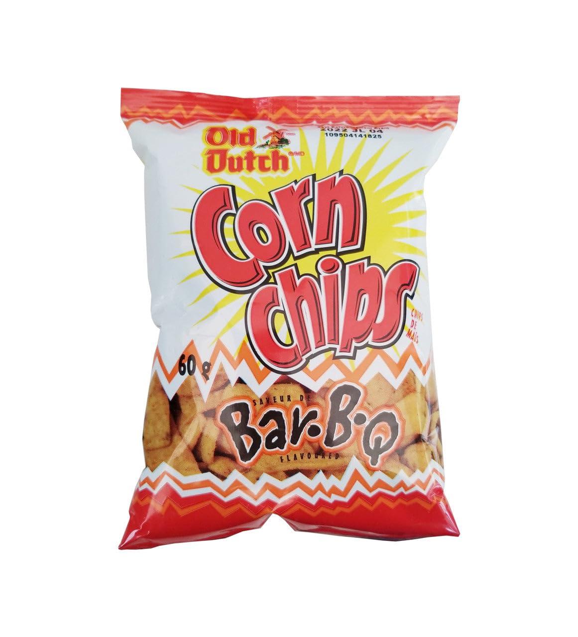 Old Dutch Foods Old Dutch Bar-B-Q Corn Chips 60g/2.1 oz. Bag, (Imported from Canada)