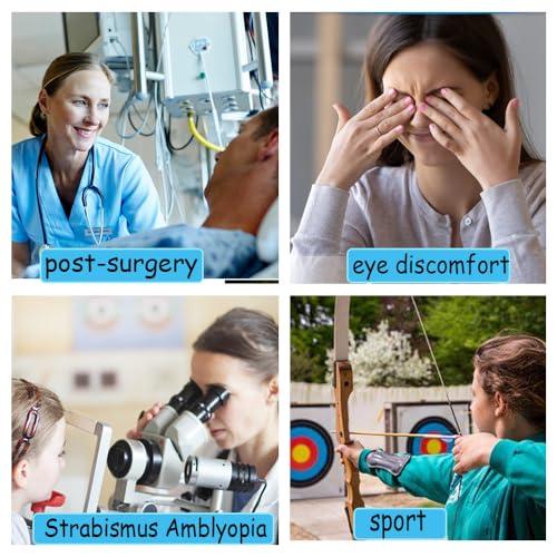 RIKEYO RIKEYO 6pcs Eye Patch, Adjustable Soft Eye Patches for Adults and Kids,Medical Eyepatch for Amblyopia Lazy Eye,Left or Right Eyes, 6 Colors