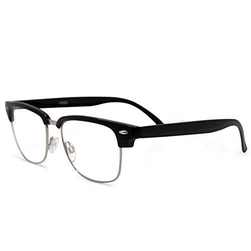 City Sights Eyewear San Francisco Bifocal and Full Lens Reading Glasses Set with Hard Case (Black Bifocal Reading Lens, 1.0)