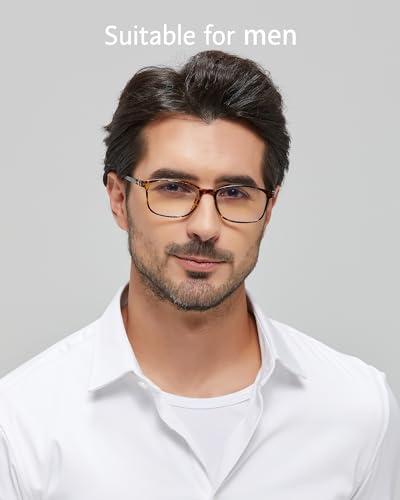 ANRRI ANRRI Blue Light Blocking Glasses Anti Eyestrain UV Filter Computer Game Eyeglasses Lightweight Tortoise Frame