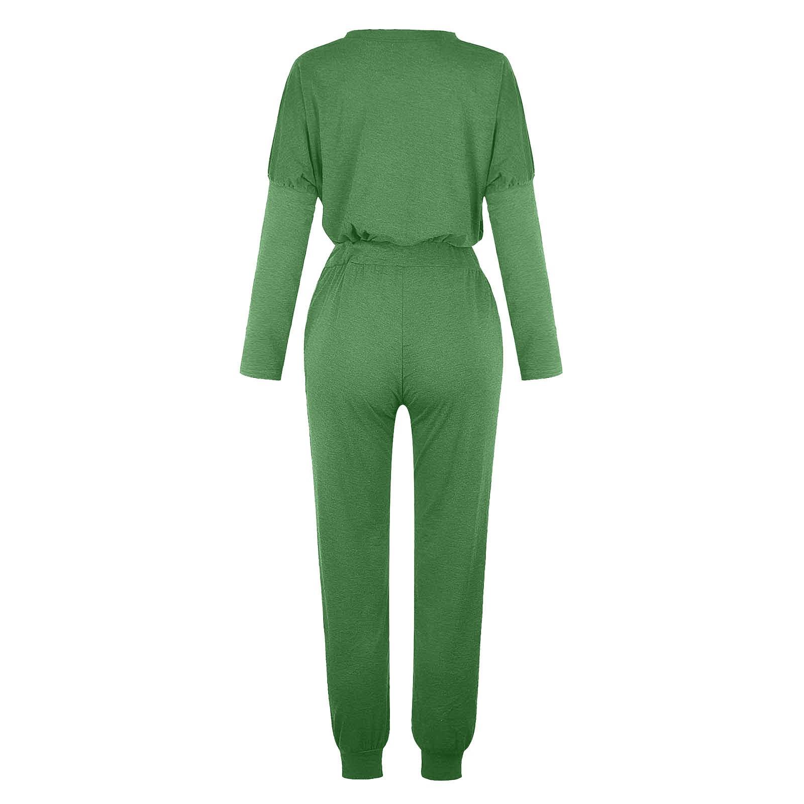 JEGULV JEGULV ropa invierno para Mujer Warm Up Suits for Women 2 Pieces, Plus Size Sweatsuits, 2 Piece Outfits for Women Sexy, Winter for Women Cute 2 Piece Outfits for Women Fall Green