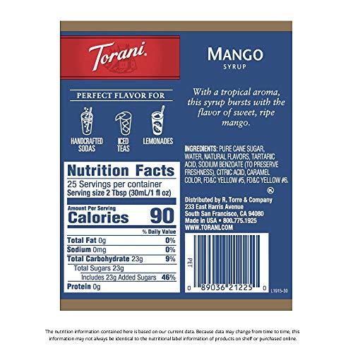 Torani Torani Syrup, Mango, 25.4 Ounces (Pack of 4)