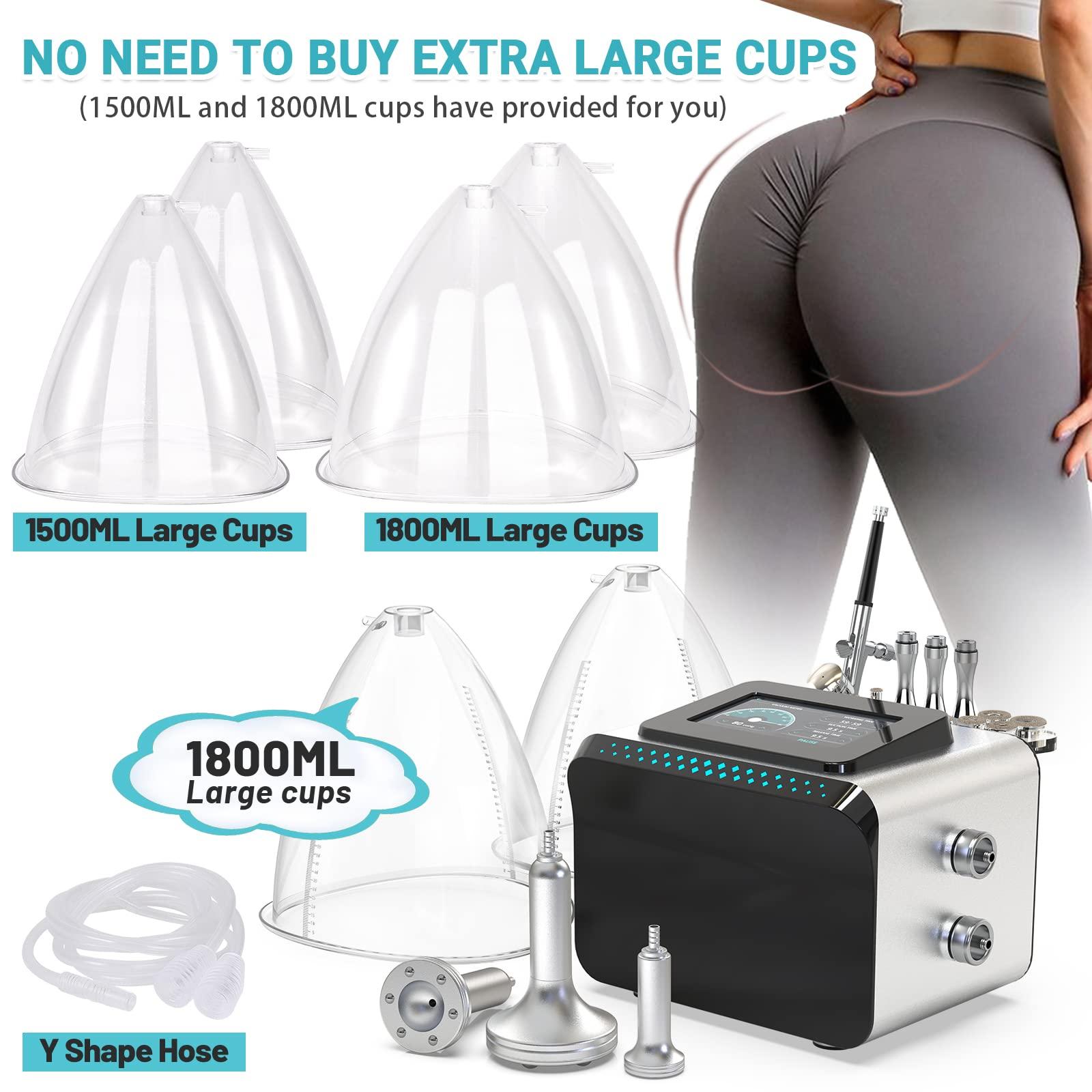 Meifuly Vacuum Therapy Machine, 3 in 1 Vacuum Cupping Therapy Sets with 1800ML and 1500ML Large Cups, 3 Gua Sha Head, 0-80 cmHg, 5 inch Touch Screen