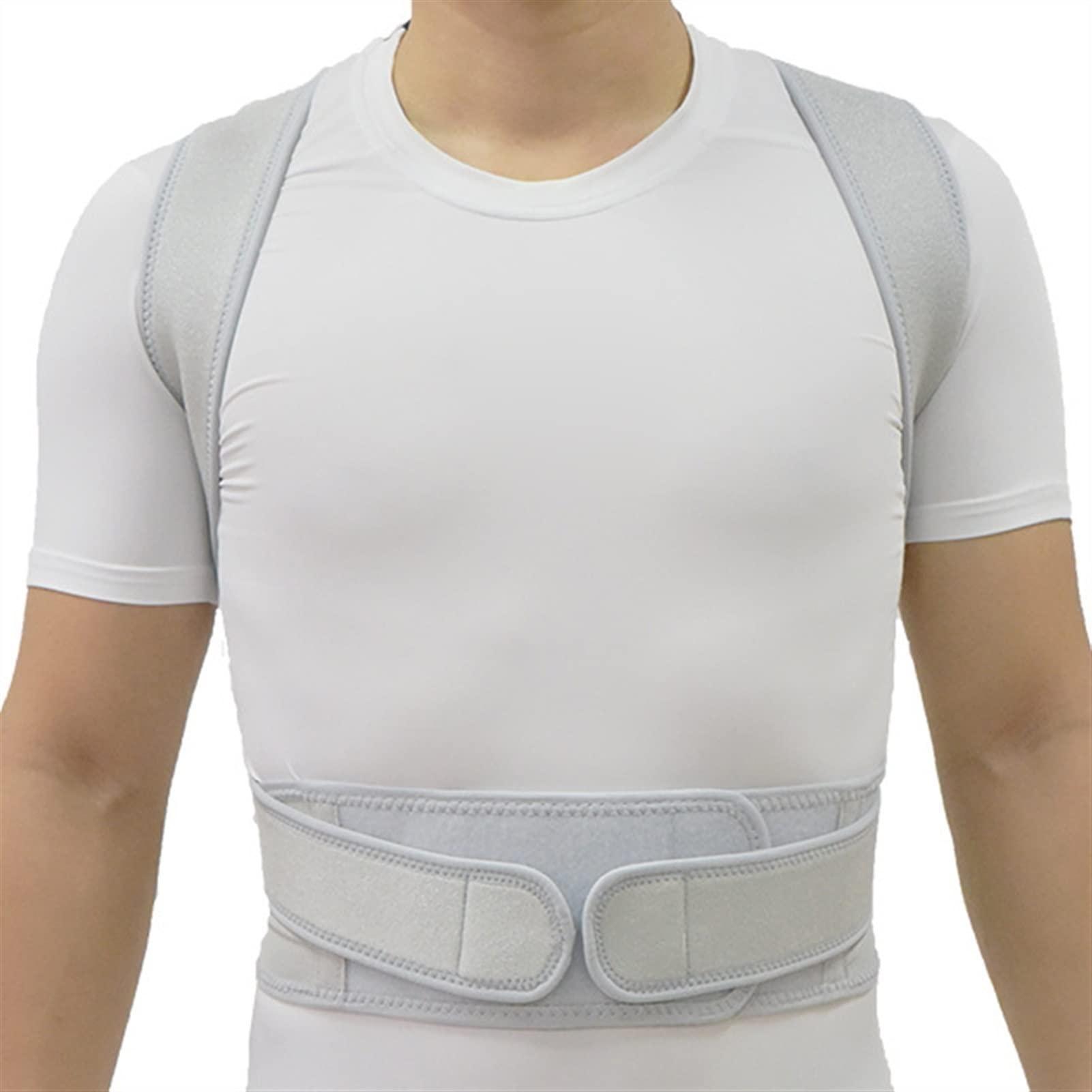 Telusu Breathable Back Correction Brace Improves Posture and Provides for Lower and Upper Back Pain Posture Corrector Lumbar Support Belts for Men Women (Color : Gray, Size : L/Large)