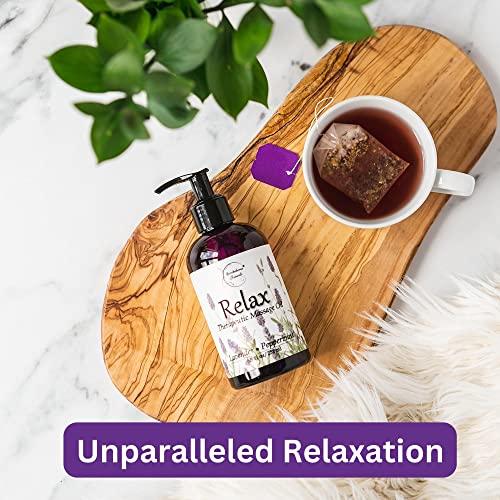 Brookethorne Naturals Massage Oil for Massage Therapy | Massage Kit with Unscented Massage Oil & Lavender Oil for Full Body Massage