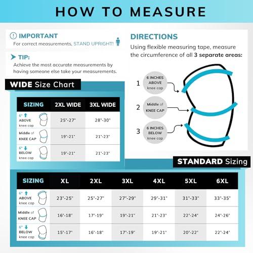BraceAbility BraceAbility Plus Size Neoprene Knee Sleeve - 5X Bariatric Compression Support Brace for Women's or Men's Arthritis Joint Pain Relief and Treatment, Fitting Big Legs and Obese Thighs (5XL)