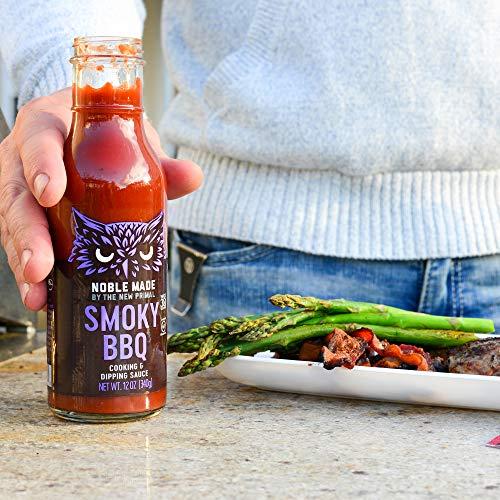 The New Primal Noble Made Smoky BBQ Cooking & Dipping Sauce, Whole30 Approved, Paleo, Certified Gluten Free, Dairy and Soy Free, Vegan, Keto, 13 Oz Glass Bottle (1 Count)